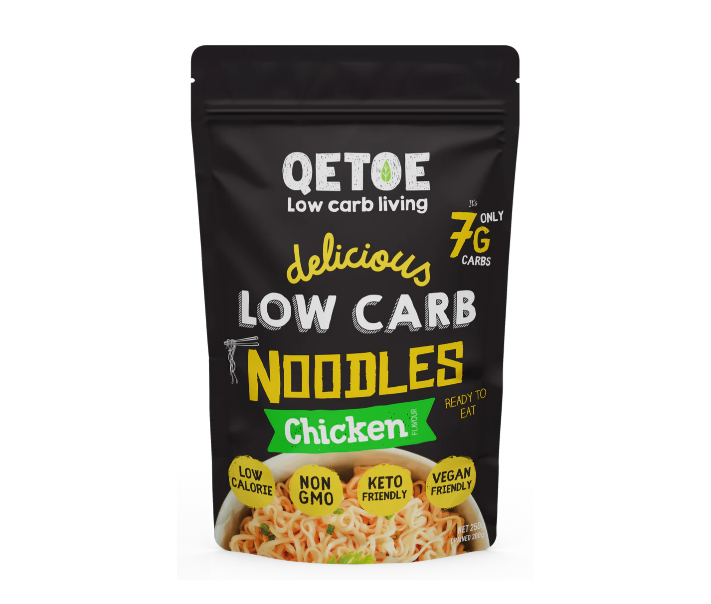 Qetoe - Organic Low Carb Chicken Soup Noodles 250g