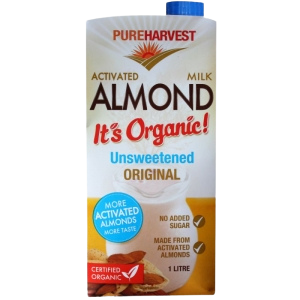 Pure Harvest - Organic Almond Milk Unsweetened 1Ltr