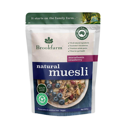 Brookfarm - Natural Macadamia Muesli with Cranberry