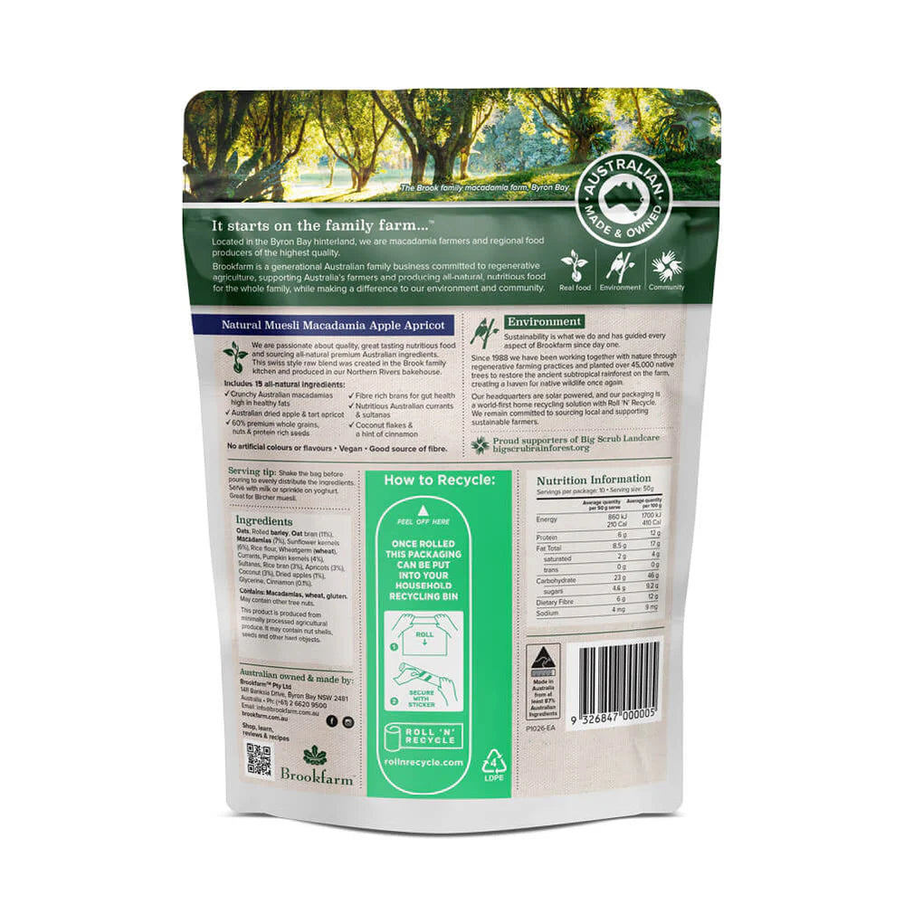 Brookfarm - Natural Macadamia Muesli with Apricots