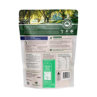 Brookfarm - Natural Macadamia Muesli with Cranberry